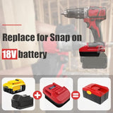 Battery Adapter For Snap On 18V Tools, For Milwaukee 18V M18 & For Dewalt 20V Lithium Battery Convert To For Snap-On 18V Li-Ion Battery Cordless Power Tool Ctb7185 Ctb8185 Ctb8187