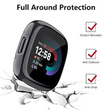 4 Pack Fitbit Sense 2 Versa 4 Screen Protector Case TPU Bumper