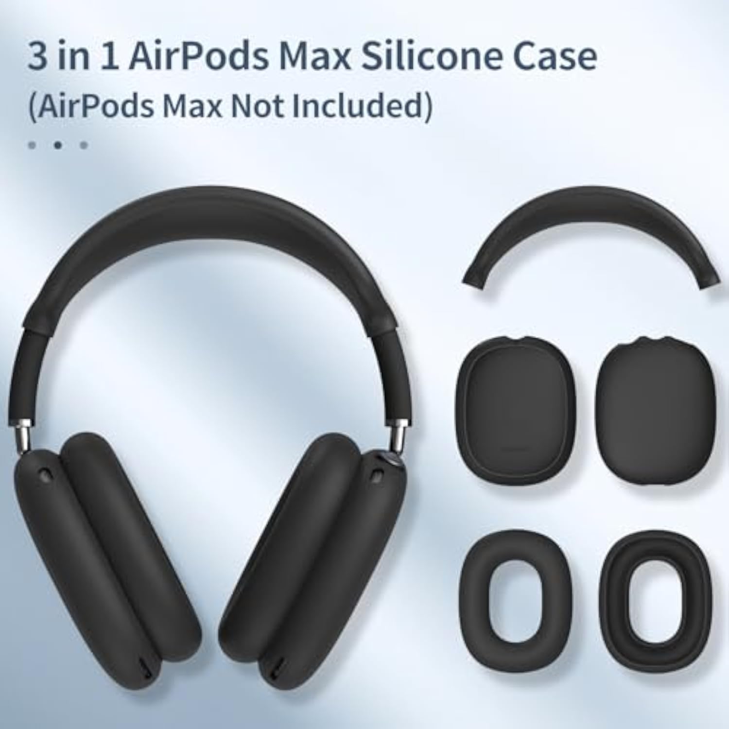 Fintie 3 in 1 Silicone Case Cover for AirPods Max 2026 2020 2024