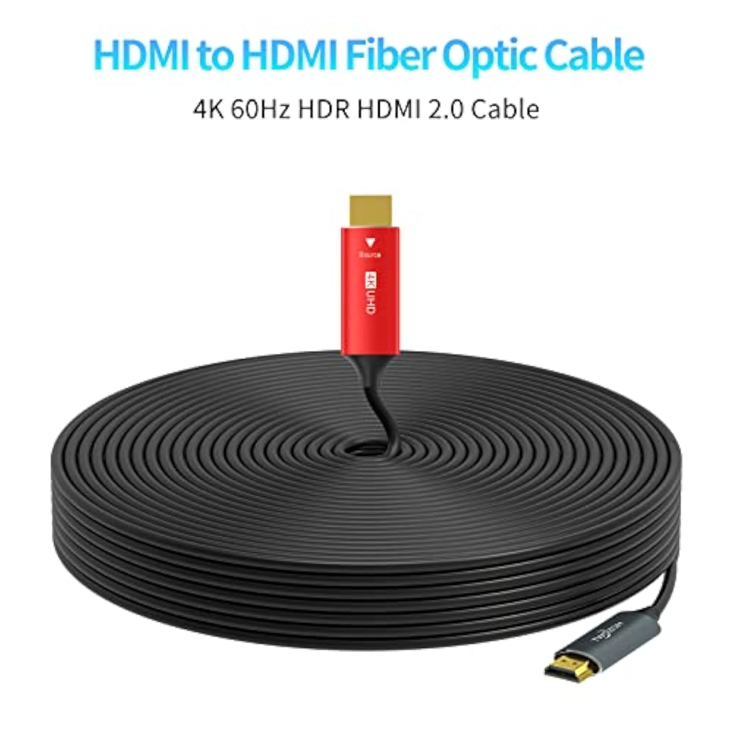 Hdmi Fiber Optic Cable 100Ft, Long 4K Fiber Hdmi Cord Supports 4K@60Hz/18Gbps