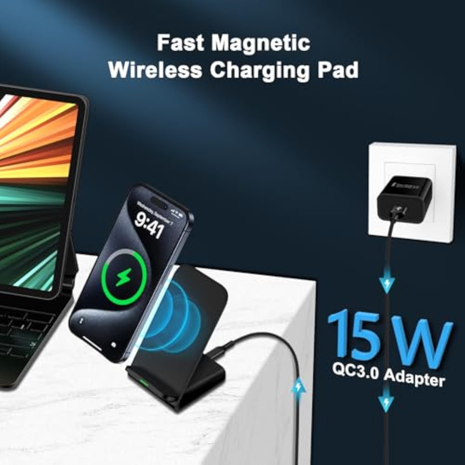 Pixel 8 Pro Wireless Charger Stand Fast Charging For Google Pixel 8 Pro/8/7A/7 Pro/7/6 Pro/6/5/4 Xl/4/3 Xl/3/2 Xl, 15W Fast Wireless Charging Station For Iphone 15 14 13 12 11,Samsung S24 S23 S22 S21