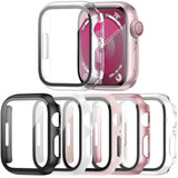 5 Pack Case With Tempered Glass Screen Protector For Watch Series 9 8 7 41Mm, Pc Hard Ultra-Thin Slim Fit Scratch Resistant Bumper Protective Cover For Iwatch S9 S8 S7 41Mm Accessories