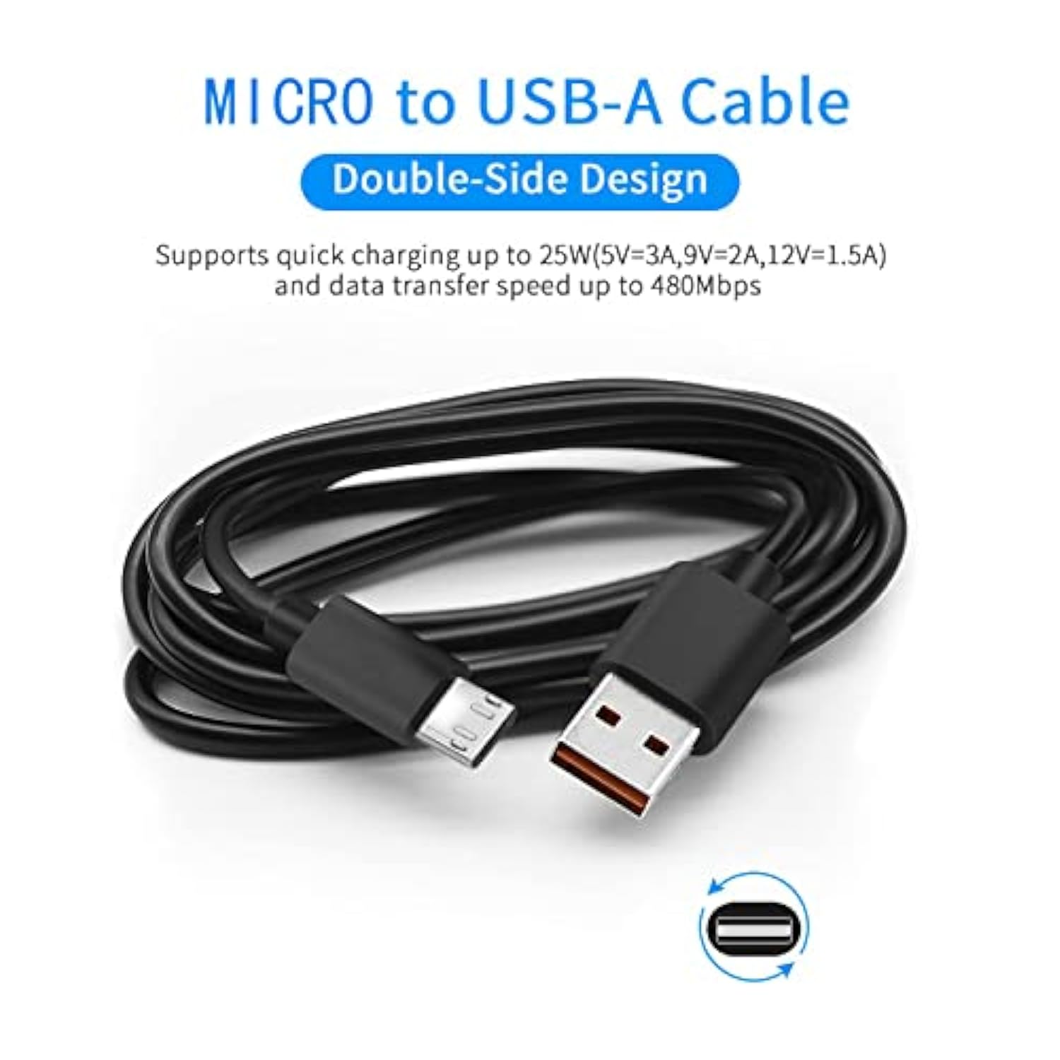 Micro Charger Charging Cable Cord Compatible With For Anker Soundcore Life Q20, Anker Soundcore 2, Mini, Flare Mini Headphone Speakers -5Ft