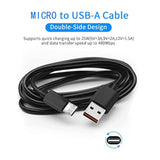 Micro Charger Charging Cable Cord Compatible With For Anker Soundcore Life Q20, Anker Soundcore 2, Mini, Flare Mini Headphone Speakers -5Ft