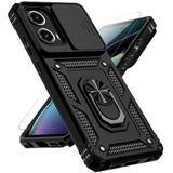 Moto G Stylus 5G 2024 Case with Slide Cover, Screen Protector, Kickstand
