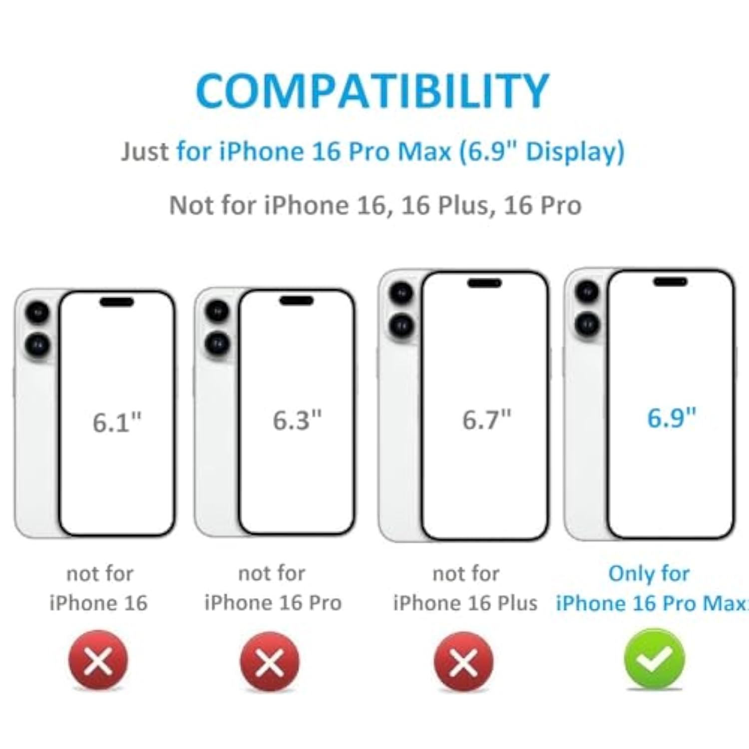 iPhone 16 Pro Max Wallet Case with Card Holder, Kickstand, Magnetic Clasp, Black