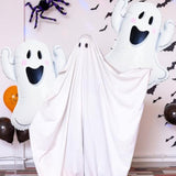 6Pcs 28" Halloween Ghost Foil Balloons - Large Spooky Party Decorations for Indoor/Outdoor