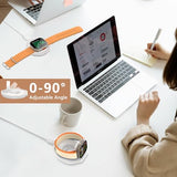 Watch Charger Foldable Magnetic Charging Dock, Wireless Fast Watch Charger Stand with Charging Cable, Compatible with  Watch 11 10 9 8 7 6