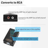 Car Audio Speaker Wire To Rca Line Output Converter, 2-Channel High To Low Rca Converter For Adding Amplifier Subwoofer To Stock Stereo