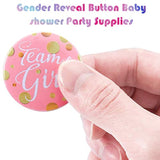 60 Pieces Gender Reveal Pins Team Girl And The Boy Button Pin Baby Shower Pink Blue Brooch For Baby Shower Party Favors Gender Reveal Party Supplies 1.5 Inch