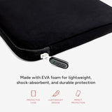 ZAGG - 12 Inch Laptop Sleeve Case, Neoprene Tablet Soft Cover Bag Compatible with Google Chromebook, Google Notebook, Tablets up to 12-inches - Black