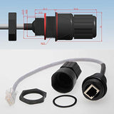 5Pcs M25 Rj45 Waterproof Cat5/5E/6 8P8C Connector Ip67 Ethernet Lan Cable Conn