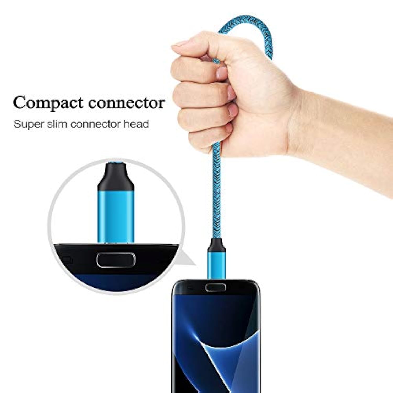 Android Charger Micro Usb Cable 2 Pack 6Ft Long Braided Cords Fast Charging Compatible For Samsung Galaxy S7 S6 Edge/Active, J8 J7 J3 V, Moto E5 G5 G6 Play, Tablet, Ps4 Pro Slim, Note 4 5, Lg G3 G4 Q6