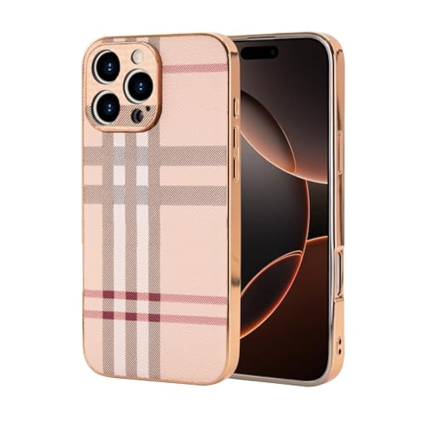 Phone Case For Iphone 16 Pro Max, Fashion Leather Phone Case, Soft Tpu Drop Protection Shockproof Protective Phone Holder Women (For Iphone 16 Pro Max)