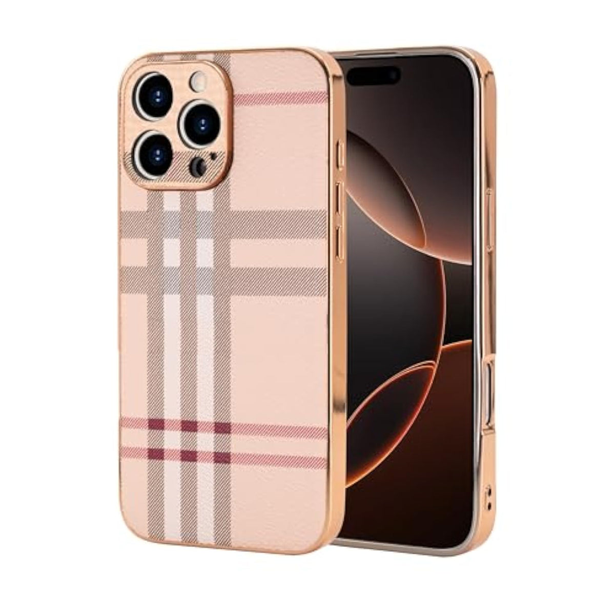 Phone Case For Iphone 16 Pro Max, Fashion Leather Phone Case, Soft Tpu Drop Protection Shockproof Protective Phone Holder Women (For Iphone 16 Pro Max)