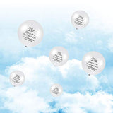 60Pcs White Memorial Balloons Funeral Helium for Remembrance and Condolence Services