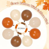 Fall Balloon Arch Kit: Orange, Brown, White Thanksgiving Party Decor