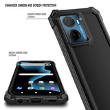 For Cricket Magic 2 5G Case (2024), At&T Propel 2 5G With [Built-In Screen Protector], [9Ft Military Grade Drop Tested] Full-Body Protective Shockproof Bumper Case (Black)