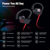 Bluetooth Headphones Wireless Earbuds Bluetooth 5.3 Running Headphones Ipx7 Waterproof Earphones With 16 Hrs Playtime Stereo Sound Isolation Headsets For Workout Gym