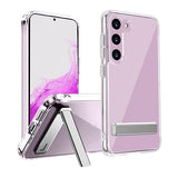 Kickstand for  Galaxy S23 Case, 3-Way Adjustable with Metal Stand, Military-Grade Shockproof Bumper, Slim Transparent Acrylic Back Cover,