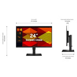 24 (S40Gd) Borderless Business Monitor With Ips Panel, 100Hz Refresh Rate, Eye Saver Mode, Ergonomic Design, Game Picture Mode, Ls24D402Ganxgo, 3 Yr