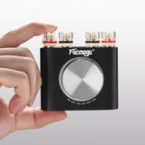M6 200W Mini Bluetooth 5.0 Audio Power Amplifier, 100Wx2 Dual Channel HiFi Stereo Mini Speaker AMP w/Optical/AUX/BT Input, Home Audio Wireless