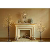 Lighted Brown Branches Battery Operated With Timer 30In 100 Led Fairy Lights, Willow Branch Lights For Home Bedroom Fire
