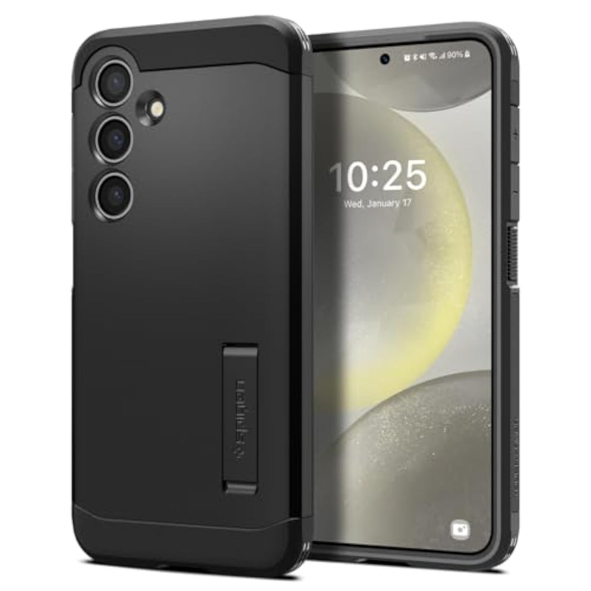 Spigen Tough Armor Designed for Galaxy S24 Case (2024) [Kickstand] [Military-Grade Protection] - Black