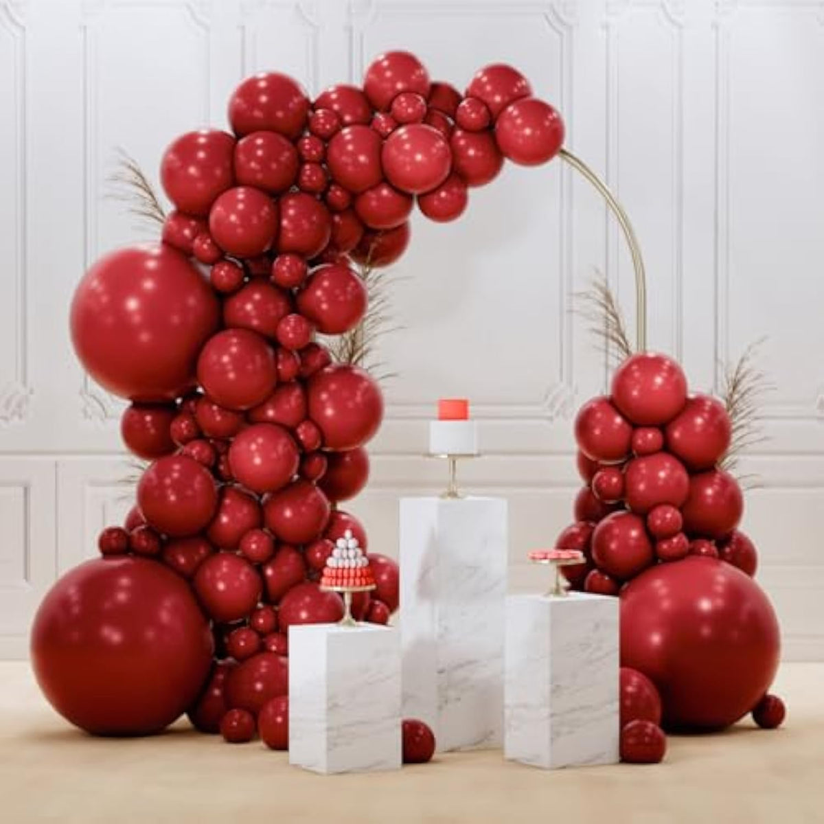 Burgundy Balloon Arch Kit: Dark Red Maroon Garland, Fall Party Decor