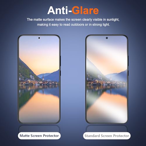 [2 Pack] Matte Screen Protector for  Galaxy S23, Ultrasonic Fingerprint Support, Anti-glare, Scratch-Resistant, Bubble-Free