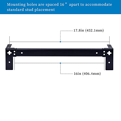 1U Vertical Wall Mount Rack - Heavy Duty 125lbs Capacity Vertical Mounting Bracket