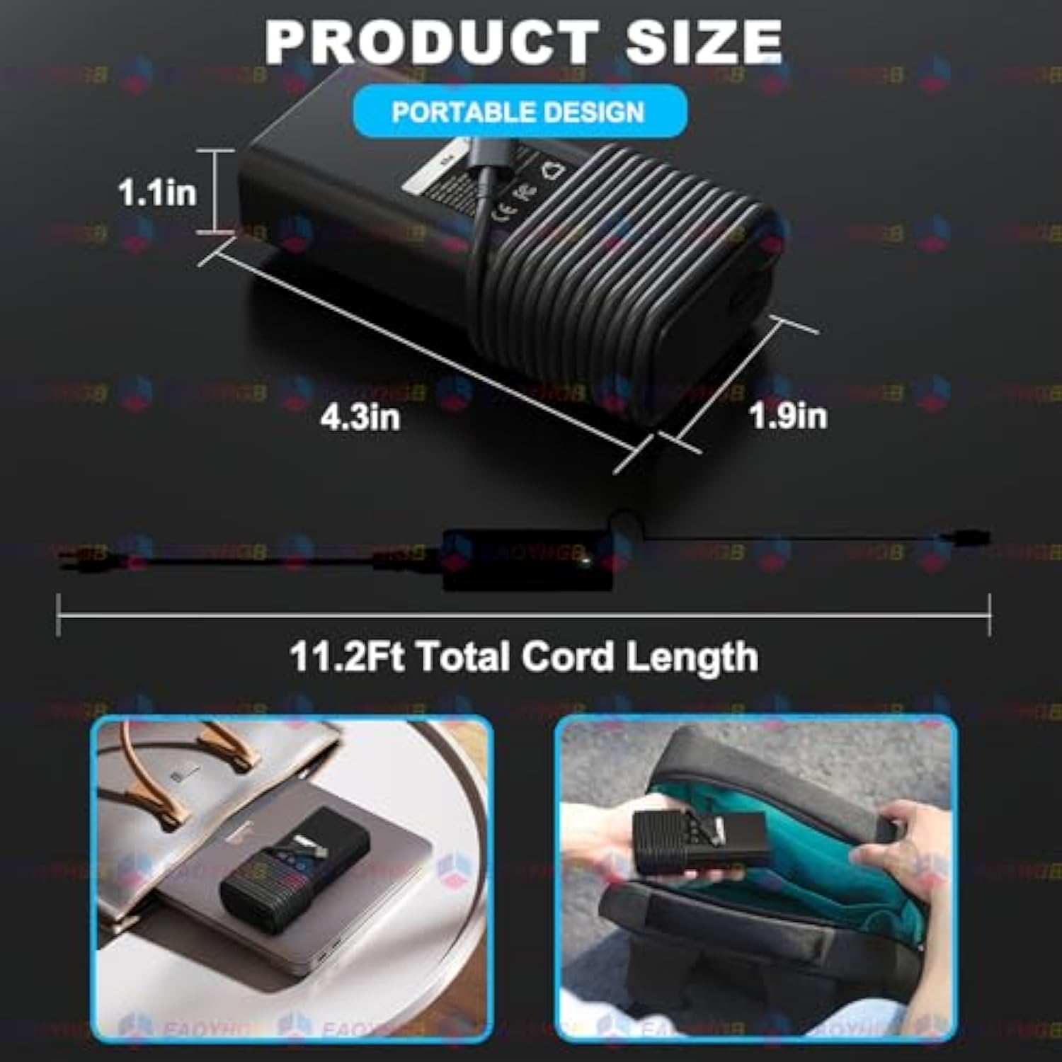 65W 45W Usb C Laptop Charger For Dell Chromebook 3100 5190 2In1 Latitude 5420