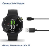 Charger for Garmin Forerunner 55/Forerunner 45, Replacement Charging Cable for Garmin Forerunner 45 55 Smart Watch