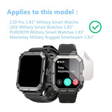 Compatible For Pureroyi Military Smart Watch Screen Protector (6 Pack) Compatible For Viran/Rgthuhu C20 Pro 1.83'' Smartwatch Hd Pet Film