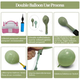 Green Orange Brown Balloon Arch Kit with White Sand Balloons for Fall Baby Shower