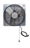 Ilg8Sf20V-T 20 Inch Shutter Exhaust Attic Garage Grow, Ventilation Fan With 3 Speed Thermostat 6 Foot Long 3 Plugs Cord, 20" - Variable, 3368 Cfm, 5000 Sqf Coverage Area, Silver