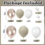 Neutral Champagne Gold Balloon Arch Kit - 142 PCS Party Decorations