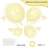 105pcs Pastel Yellow Balloon Garland Kit Macaron Balloons for Baby Shower and Party Decor