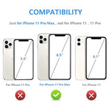 For Iphone 11 Pro Max Wallet Case With Card Holder, Pu Leather Kickstand Card Slots Case,Double Magnetic Clasp And Durable Shockproof Cover For Iphone 11 Pro Max 6.5 Inch (Black)