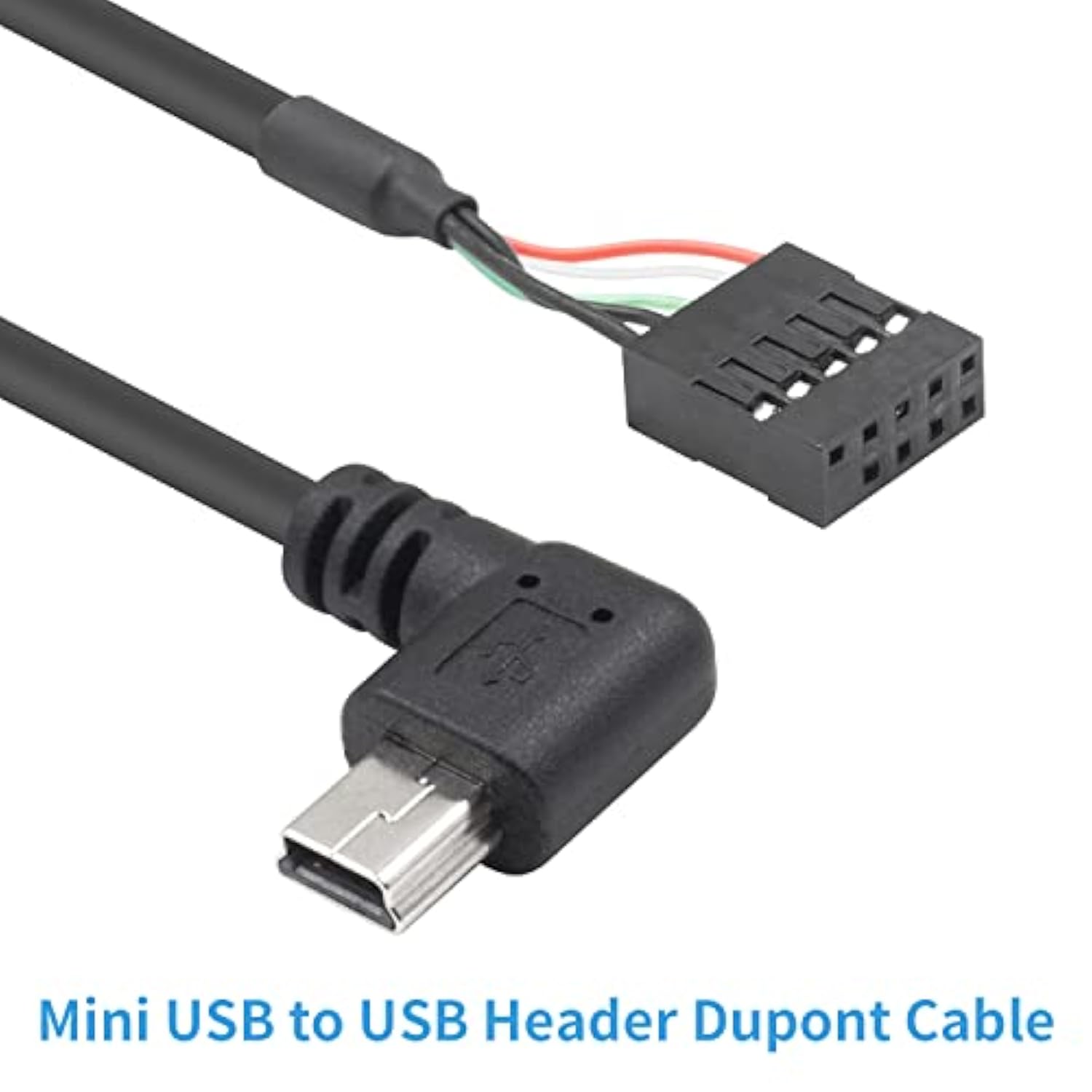 Mini Usb To Motherboard Cable, Usb Header To Mini Usb, 90 Degree Left Angled M