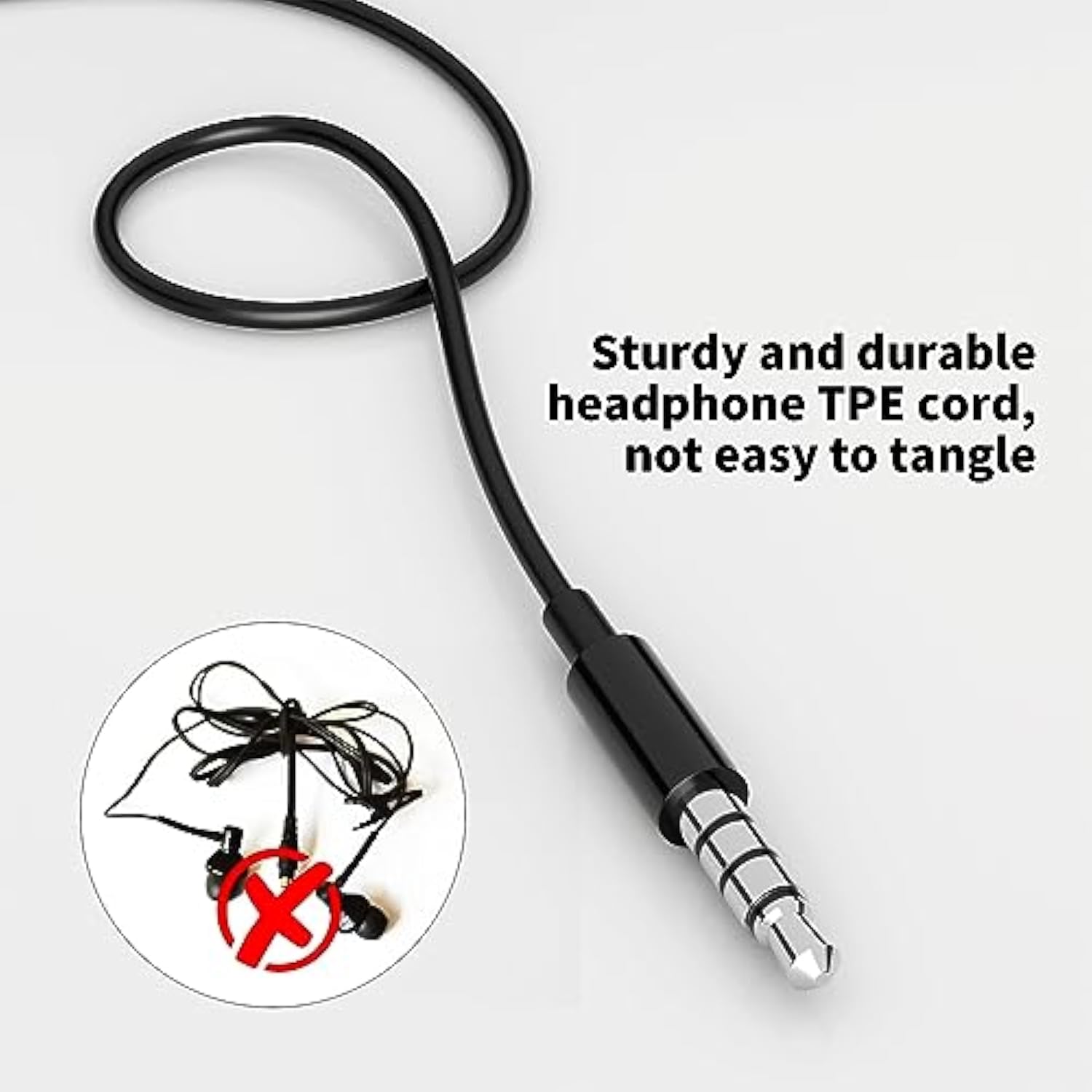 Wired Earbuds Noise Cancelling 3.5Mm Jack Headphones With Microphone Volume Co