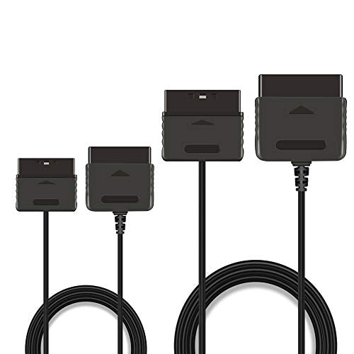 2Pack 6Ft Controller Extension Cable for PS2, 1.8m Controller Extension for Sony PlayStation 2 PS2 Game Console