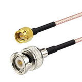 SMA Male to BNC Male Cable 6inches + 5pcs SMA to BNC Adapter RF Coax Cable Kit for RF Applications/Antennas/Wireless LAN Devices/Wi-Fi Radios