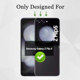 [2+2+1 Pack] For Samsung Galaxy Z Flip 5 Screen Protector, 2 Inner Soft Tpu Film + 2 Front Tempered Glass Screen Protector + 1 Glass Camera Protector, Case Friendly, Touch Sensitive
