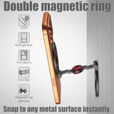 Magnetic Phone Stand & Fidget Spinner Combo for iPhone, MagSafe Compatible Dual Ring Grip, Foldable 360° Rotating Holder for Desk, Car, Gym, Travel,