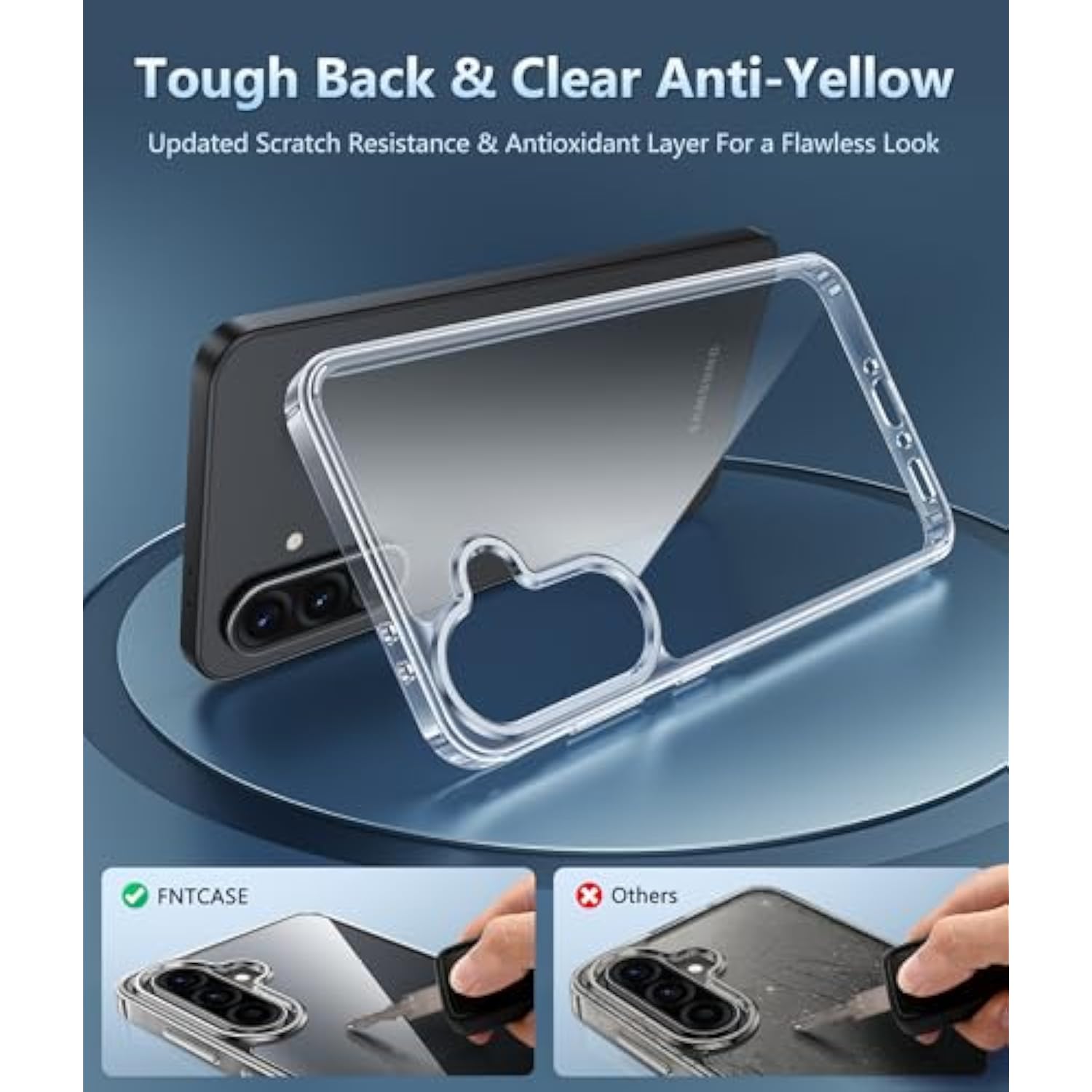 For Samsung Galaxy A56-5G Case: For Galaxy A36 5G Phone Case Military Grade Rugged Drop Protection Anti Yellowing Cell Cover - Shockproof Protective Transparent Cases(Clear)