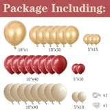 146Pcs Burgundy Balloon Arch Kit for Wedding, Baby Shower, or Birthday Decor
