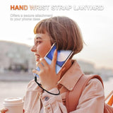 For Samsung Galaxy Z Flip 7 Case With Lanyard Wrist Strap,Clear Anti Yellowing Phone Cover, Ultra-Thin Slim Fit Hard Pc Transparent Protective Case For Samsung Z Flip7,Rose Gold