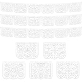 White Papel Picado Banner, 20 Ft Cinco De Mayo Decoration Plastic White Mexican Banners For Parties And Weddings - 5 De Mayo Mexican Themed Birthday Party Decorations Supplies (5 Designs)