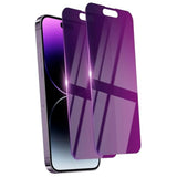 2 Pack Privacy Screen Protector For Iphone 14 Pro Max Tempered Glass For 14 Promax 6.7Inch Private Saver Anti-Spy Anti-Blue Light Eye Protection Anti-Scratch Full Coverage